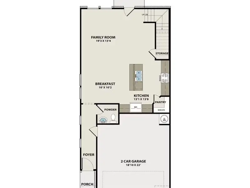 2D floor plan layout of this home in Lake Park Villas, Wylie, TX (Image 2).