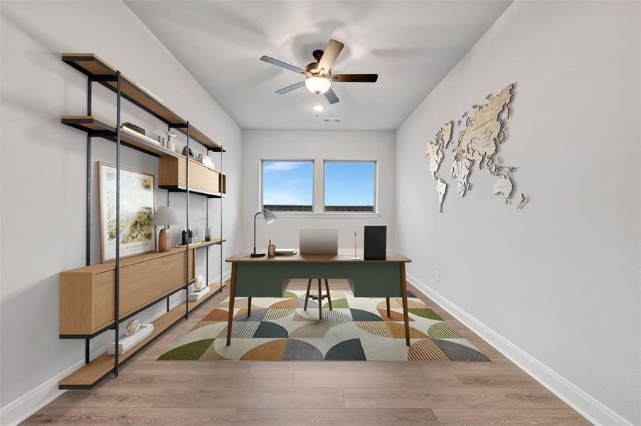 Furnished interior view inside a new home in Myrtle Creek, Waxahachie (Image 12).