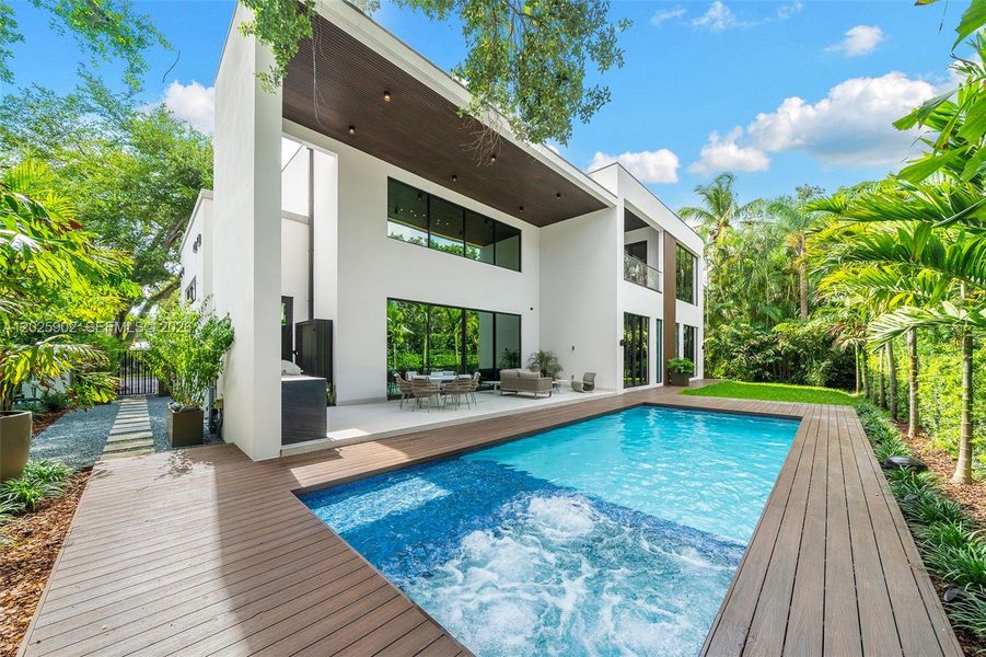 Exterior details and patio area of a home in , Miami (Image 3). Exterior details and patio area of a home in , Miami (Image 3).