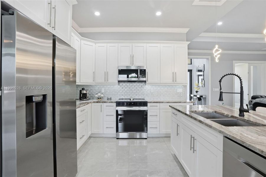 Furnished interior view inside a new home in , Naples (Image 10).