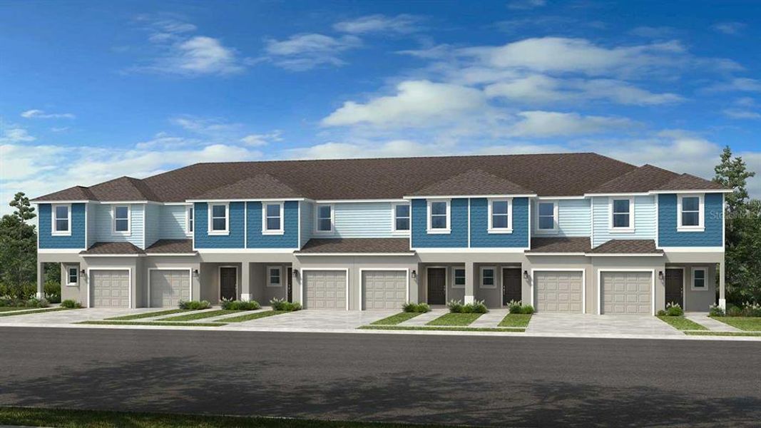 Front exterior of a new home in Skye Ranch Community Group Page, Sarasota, FL, highlighting curb appeal (Image 1). Front exterior of a new home in Skye Ranch Community Group Page, Sarasota, FL, highlighting curb appeal (Image 1).