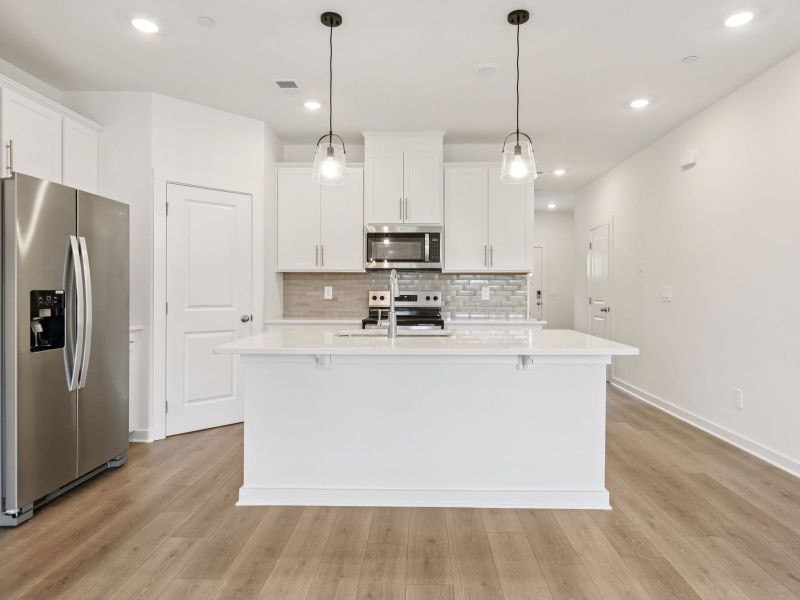 Furnished interior view inside a new home in Cedarcrest Townhomes, Fairview (Image 3).