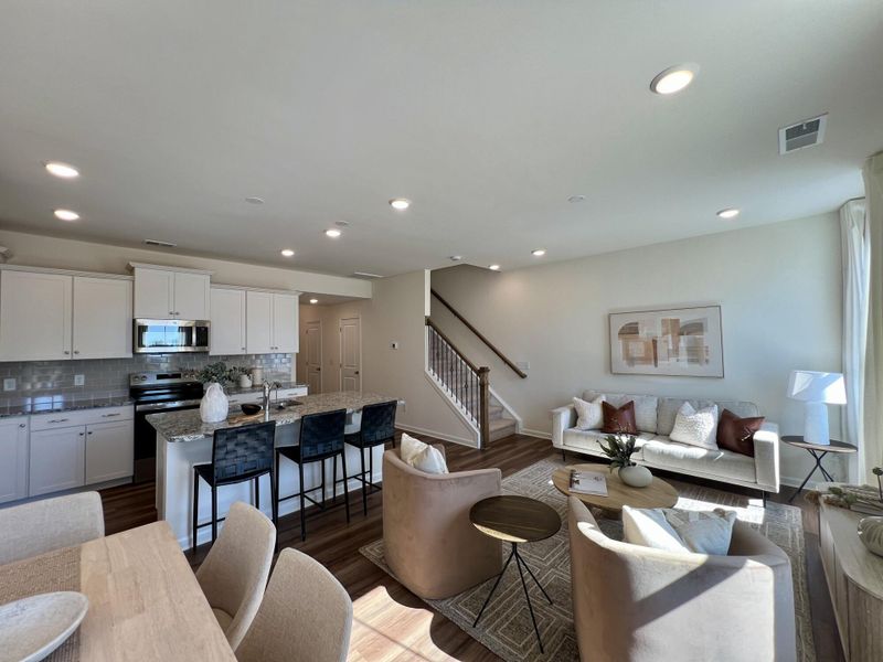 Furnished interior view inside a new home in Bellevue Townhomes, Greenville (Image 12).