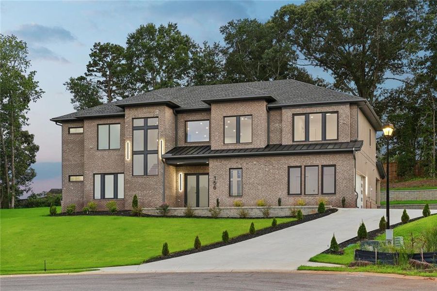 Front exterior of a new home in , Auburn, GA, highlighting curb appeal (Image 36). Front exterior of a new home in , Auburn, GA, highlighting curb appeal (Image 36).
