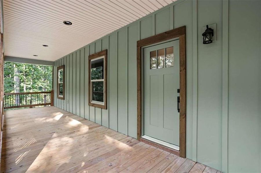 Exterior details and patio area of a home in , Ellijay (Image 23).