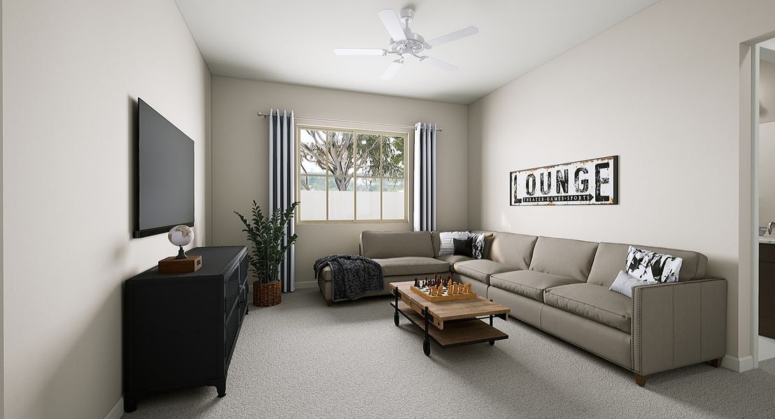 Representative furnished interior of a home built from the Calderwood Plan 4504 by Tri Pointe Homes in Waterston Central, Gilbert (Image 10).