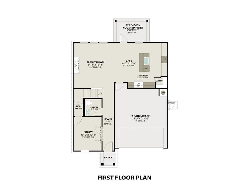 2D floor plan layout for the The Logan A by Davidson Homes LLC in Woods Crossing, Gallatin, TN (Image 3). 2D floor plan layout for the The Logan A by Davidson Homes LLC in Woods Crossing, Gallatin, TN (Image 3).