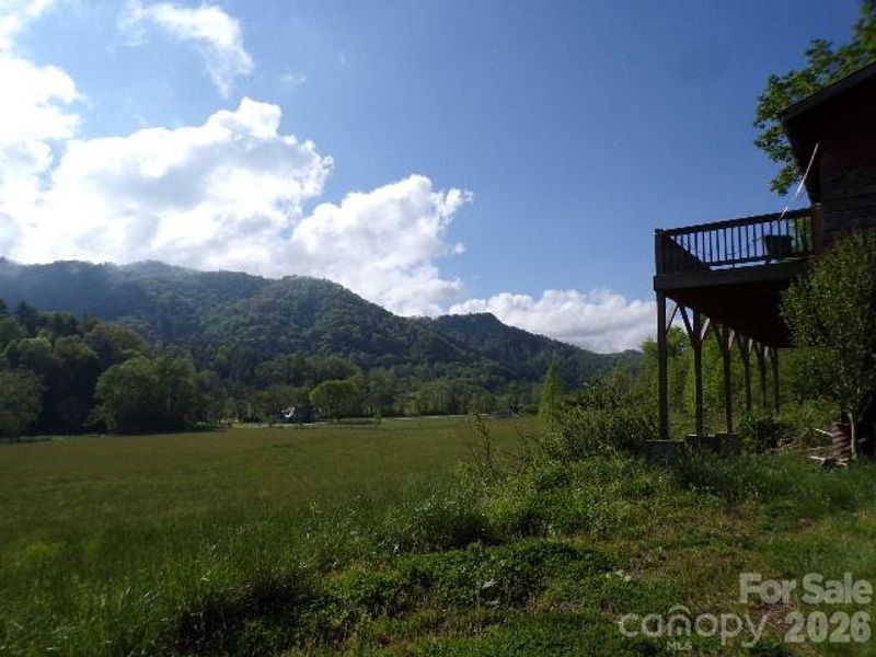 Pasture view and mountain view.