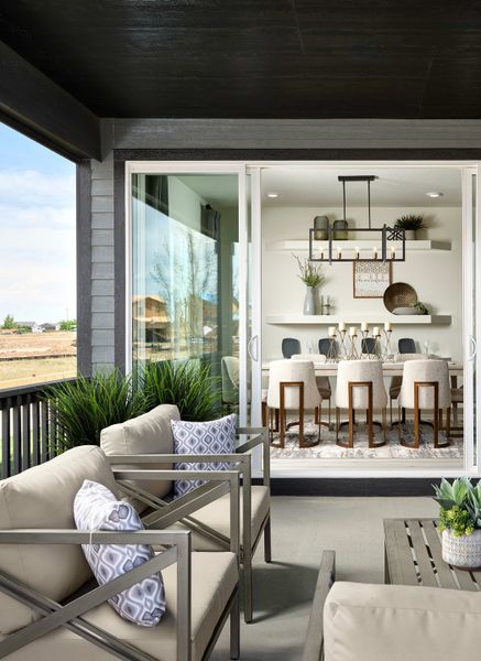 Representative exterior details of a home built from the 4036 by Tri Pointe Homes in Reunion, Commerce City (Image 3).