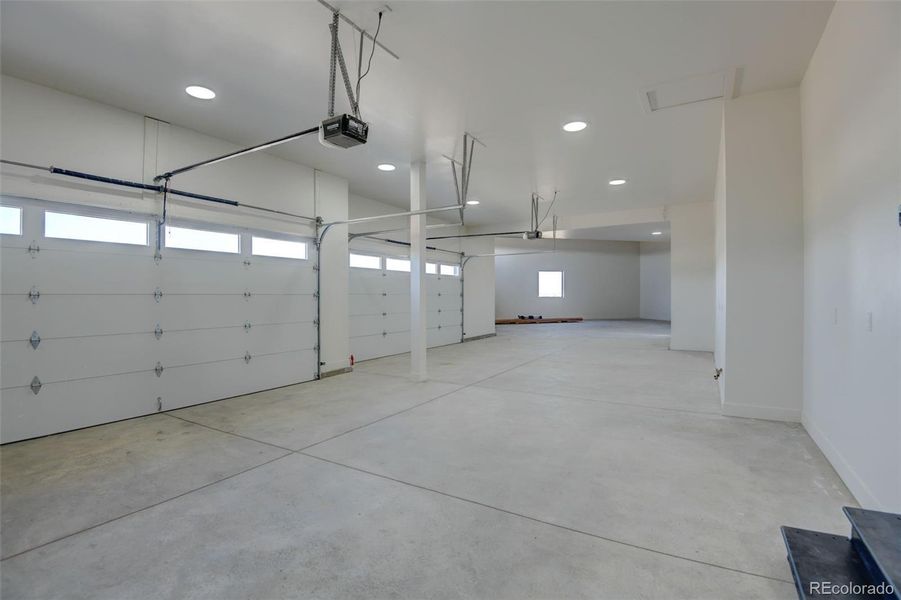 4 car garage, rfully finished