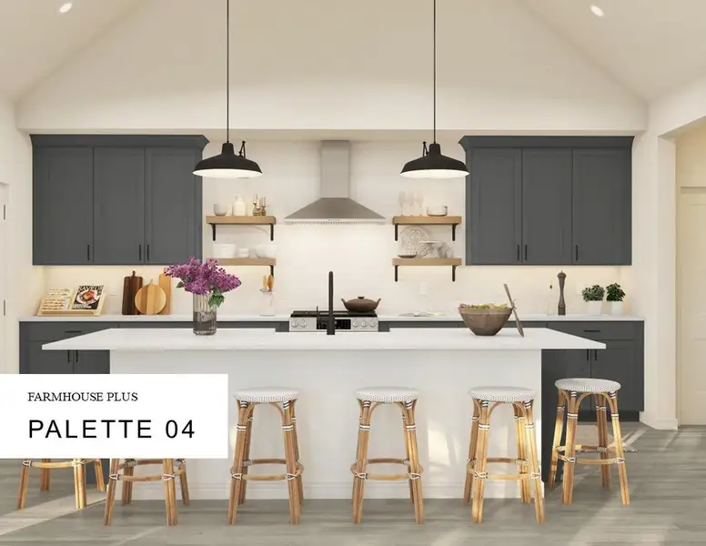 Farmhouse Look Palette 6 Selection Sheet (*Artist rendering used for illustration purposes only.)