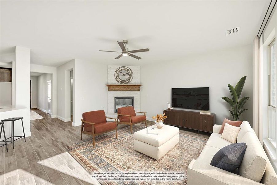Furnished interior view inside a new home in Homestead at Daniel Farms, DeSoto (Image 14).