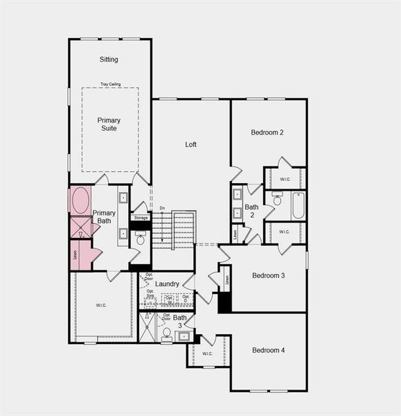 2D floor plan layout of this home in Bailey Fence, Dacula, GA (Image 3).