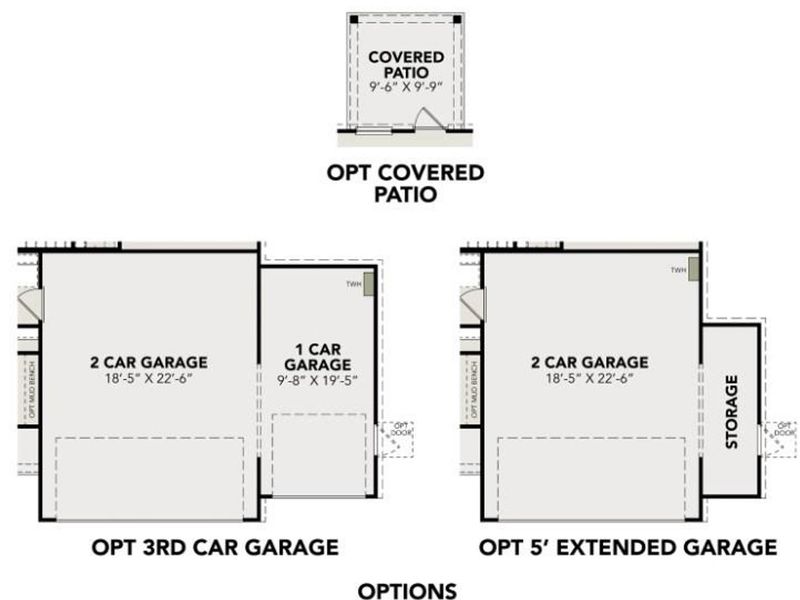 2D floor plan layout of this home in Caney Creek Place, Conroe, TX (Image 7).