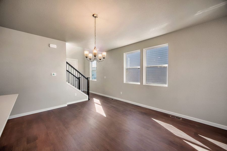 Spacious, unfurnished interior of a new home in Ridge at Lorson Ranch, Colorado Springs (Image 20).