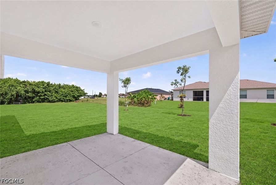 Exterior details and patio area of a home in Cape Coral, Cape Coral (Image 3).