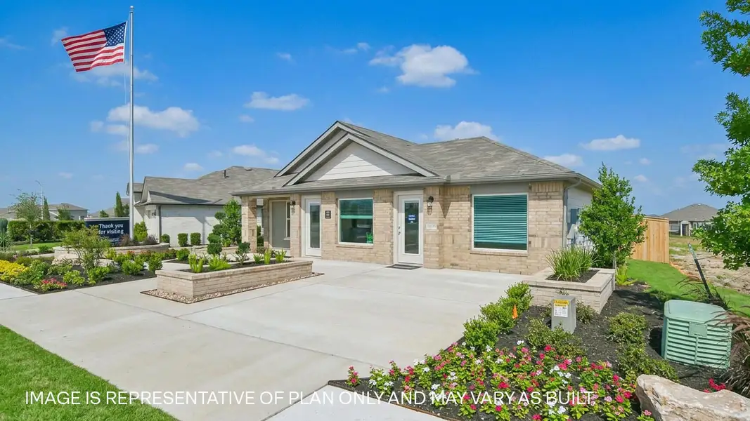 Representative exterior photo of a completed home built from the The Diana by D.R. Horton in Carillon, Manor, TX (Image 20).