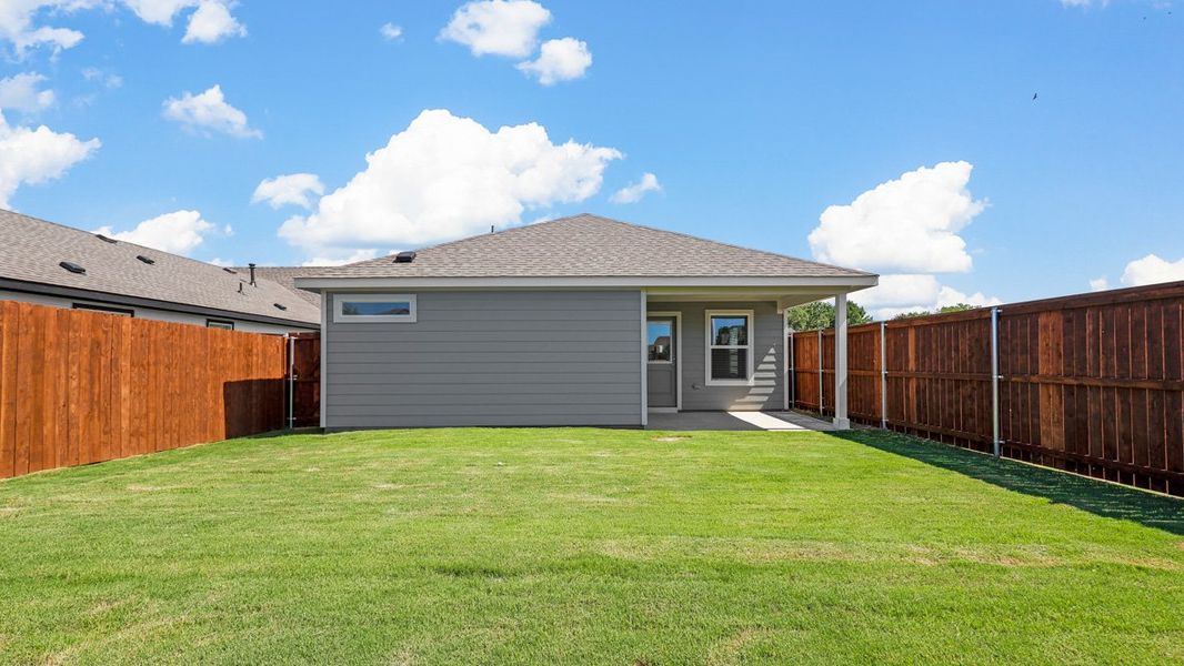 Exterior details and patio area of a home in The Hills at Reunion, Newark (Image 24).