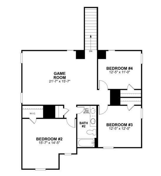 2D floor plan layout of this home in Miller's Pond, Rosenberg, TX (Image 5).