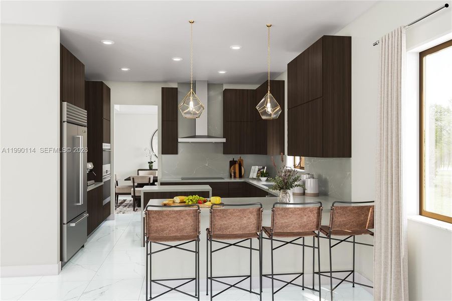 Furnished interior view inside a new home in Greenview at Presidential, Miami (Image 5). Furnished interior view inside a new home in Greenview at Presidential, Miami (Image 5).