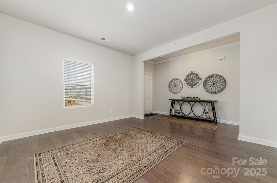 Looking from the Office space to the Entry Hall Looking from the Office space to the Entry Hall