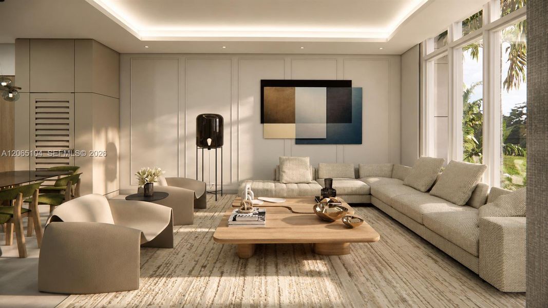 Furnished interior view inside a new home in , Coral Gables (Image 19).