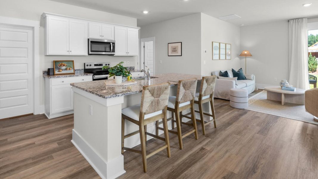 Furnished interior view inside a new home in Surfside Landing, Hubert (Image 6).
