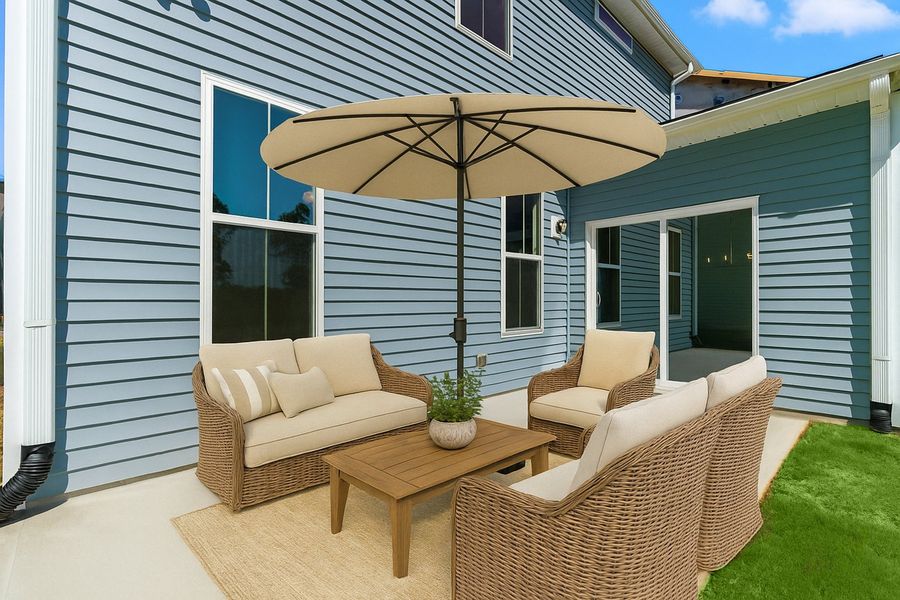 Representative exterior details of a home built from the Ashley - Vanguard Collection by Mungo Homes in Porter Ridge, Elgin (Image 3).