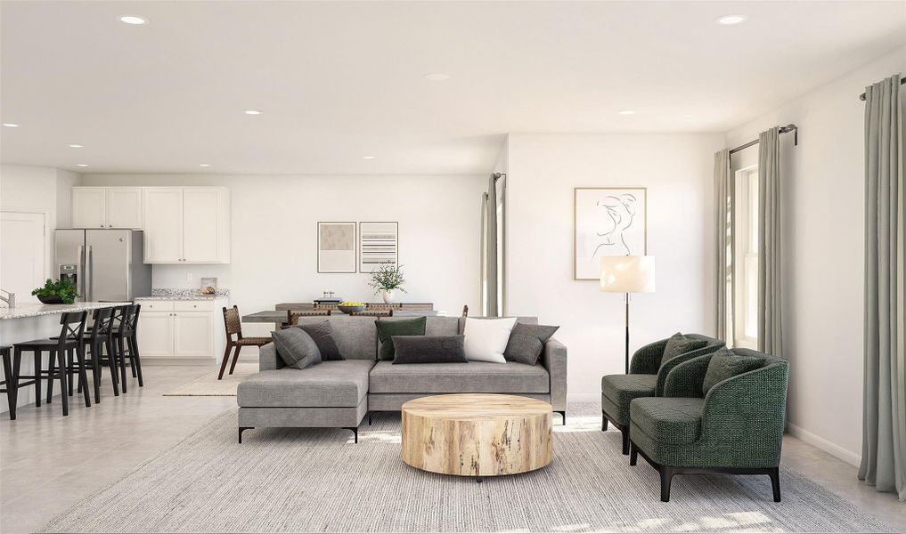 Open great room (*Artist rendering used for illustration purposes only.)