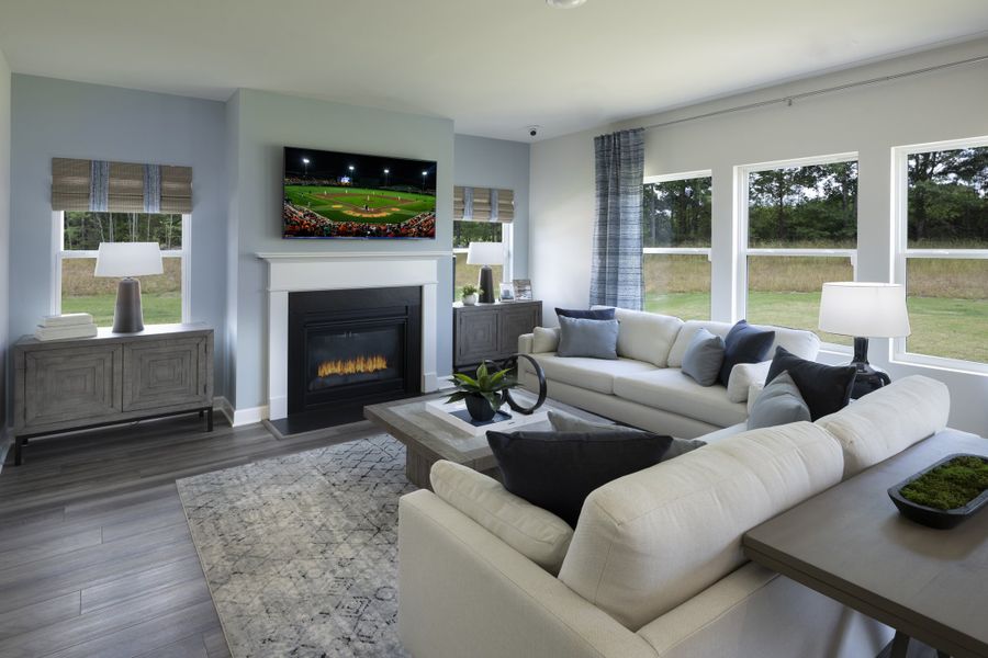 Furnished interior view inside a new home in The Farm at Wells Creek - Signature Collection, Gray Court (Image 6).