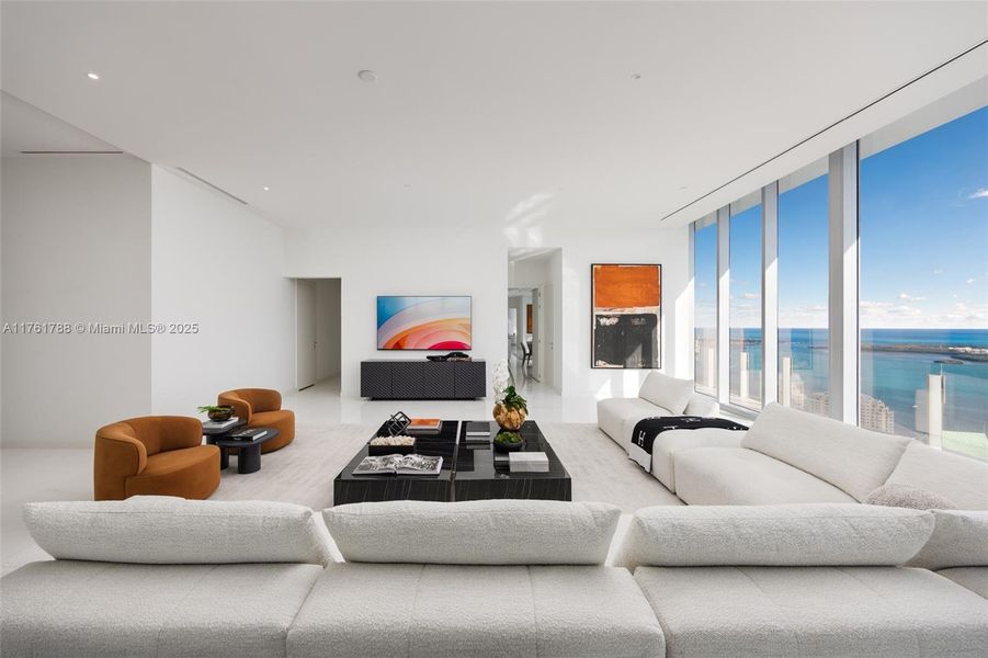Furnished interior view inside a new home in Aston Martin Residences, Miami (Image 7).