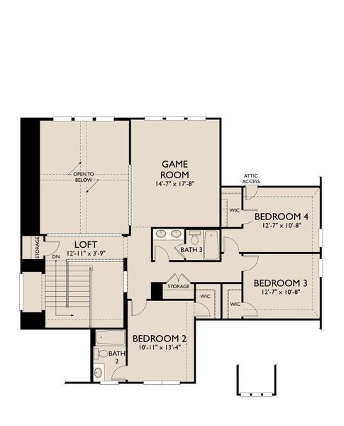2D floor plan layout of this home in Wildrye, Waller, TX (Image 3).