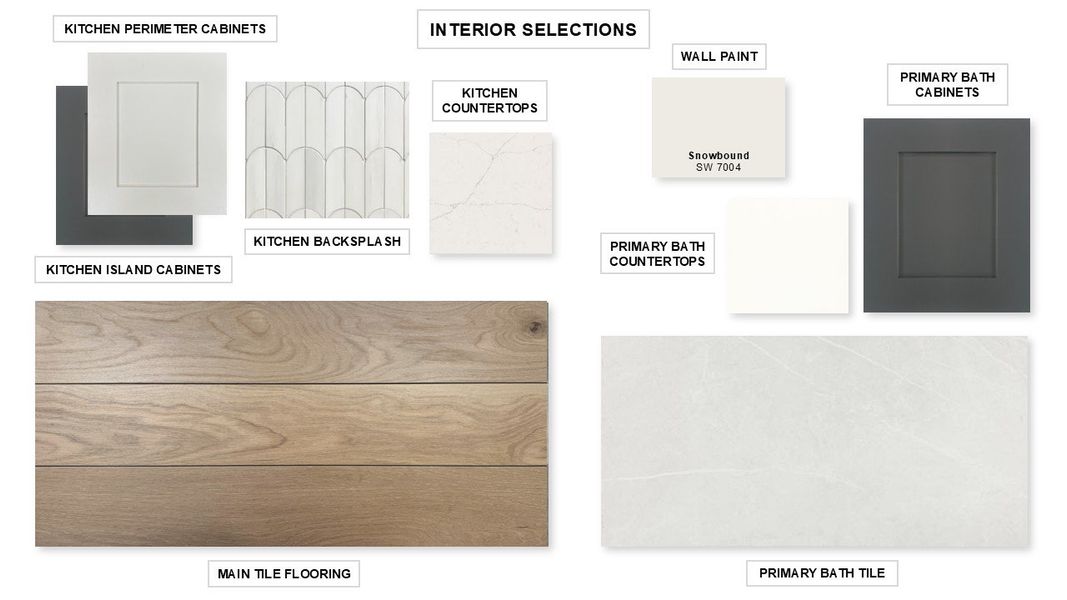 Sample of building materials used in homes in The Grand Prairie 40', Hockley (Image 6).