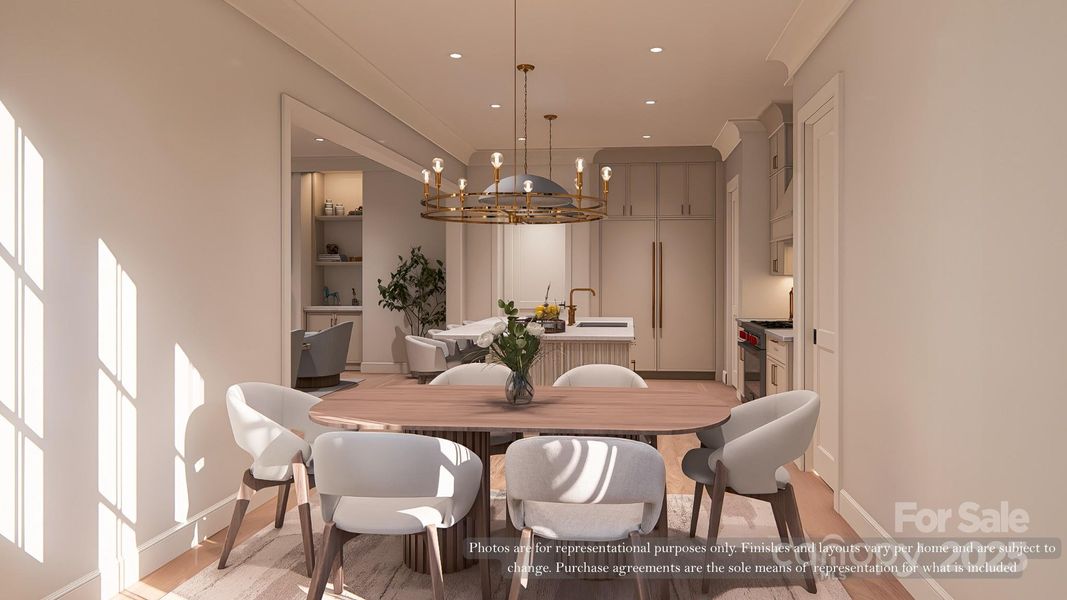 Furnished interior view inside a new home in , Charlotte (Image 10).