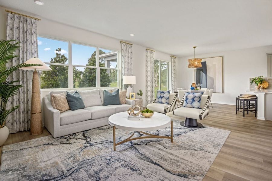 Representative furnished interior of a home built from the 2385 Modeled by KB Home in The Sanctuary I, Clermont (Image 5).
