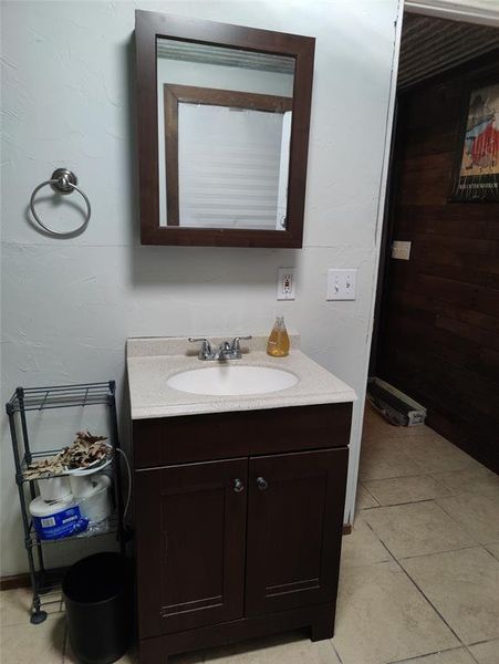 Cabin bathroom sink.