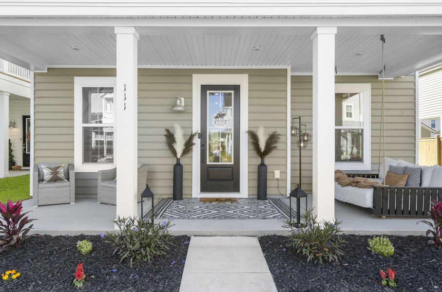 Exterior details and patio area of a home in Heron's Walk at Summers Corner, Summerville (Image 3).