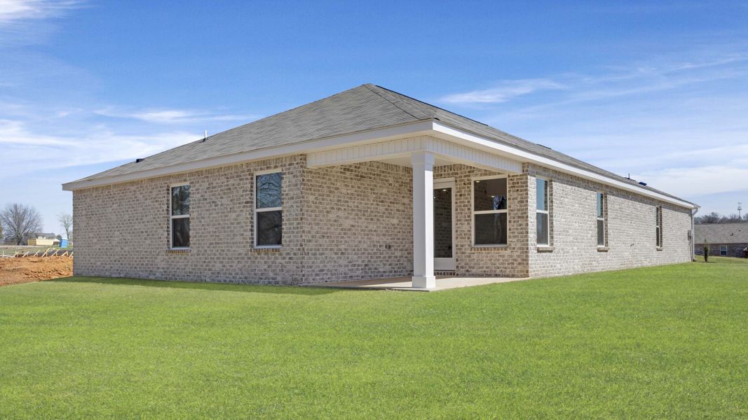 Exterior details and patio area of a home in Bailey Park, Fayetteville (Image 3). Exterior details and patio area of a home in Bailey Park, Fayetteville (Image 3).