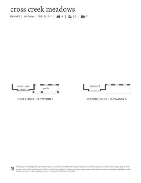 This dream home features elevation B.