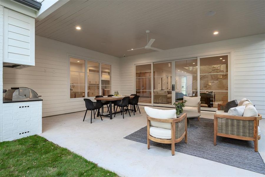 Exterior details and patio area of a home in , Dallas (Image 27). Exterior details and patio area of a home in , Dallas (Image 27).
