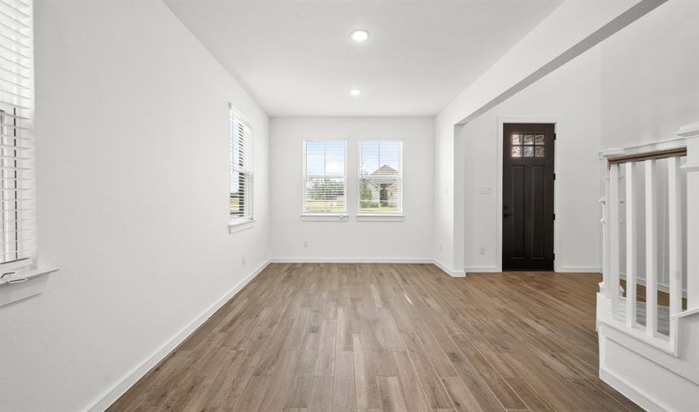 The lovely dining room is right off the main entry - just imagine your lovely furnishings filling this gorgeous room!