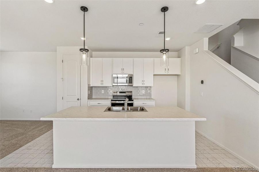 Furnished interior view inside a new home in Turnberry, Commerce City (Image 13). Furnished interior view inside a new home in Turnberry, Commerce City (Image 13).