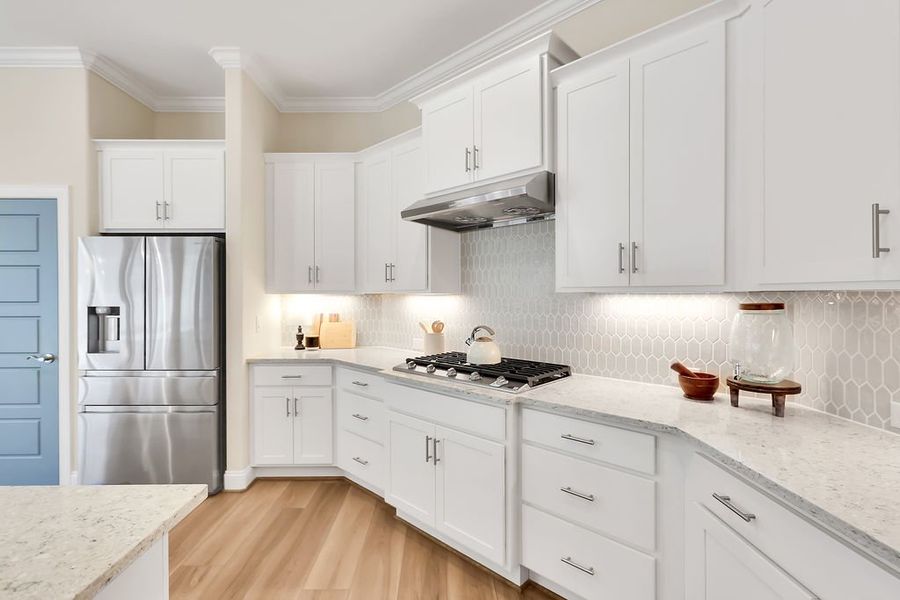 Furnished interior view inside a new home in Compass Pointe, Leland (Image 11). Furnished interior view inside a new home in Compass Pointe, Leland (Image 11).