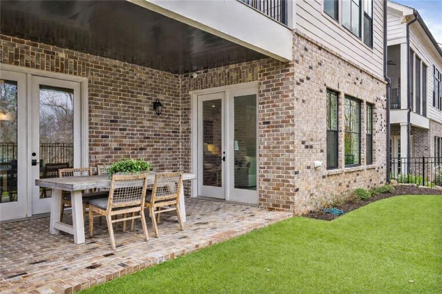 Exterior details and patio area of a home in Waterside Single Family, Peachtree Corners (Image 22).