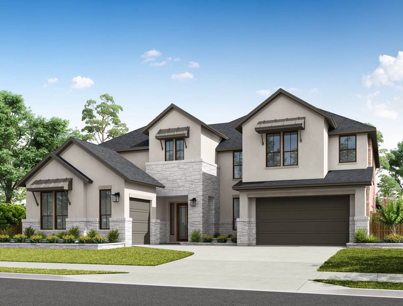 Representative exterior photo of a completed home built from the Seville by Tri Pointe Homes in Evergrove, Richmond, TX (Image 20).
