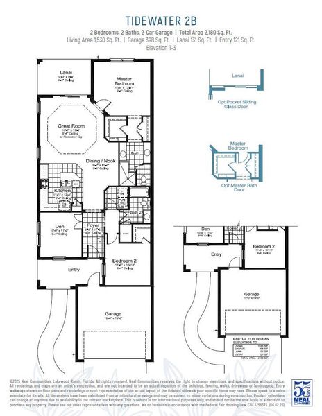 2D floor plan layout of this home in Windward, Lakewood Ranch, FL (Image 2).