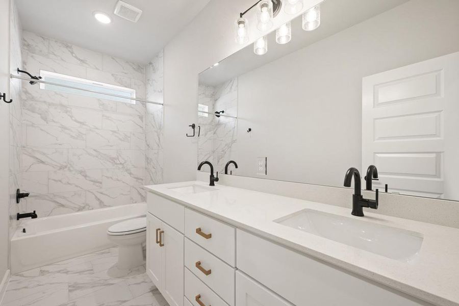 Furnished interior view inside a new home in Heritage, Dripping Springs (Image 11).