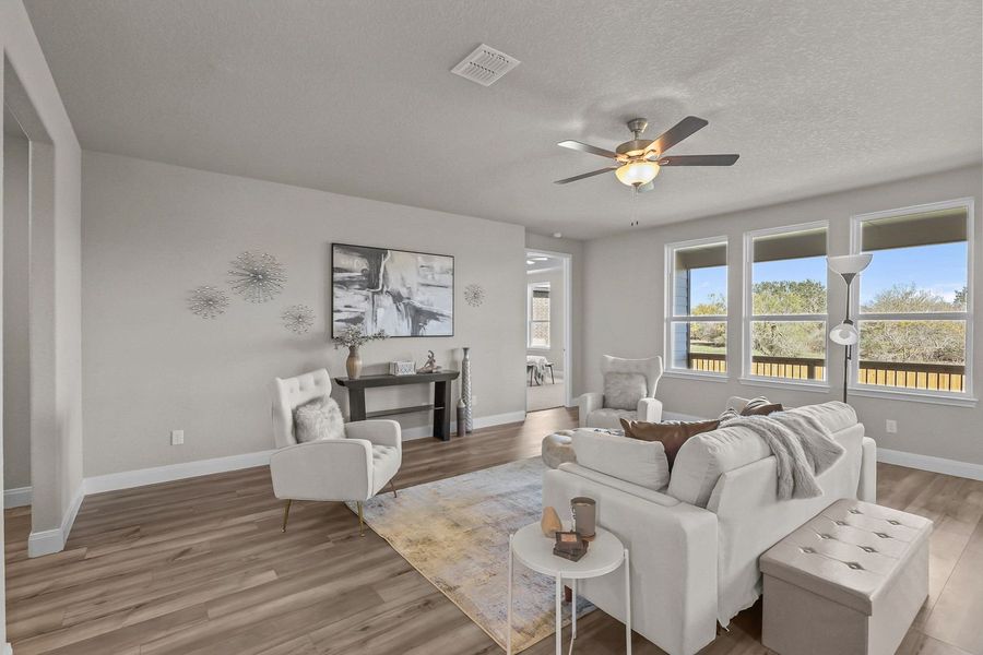 Representative furnished interior of a home built from the The Jennings G by Davidson Homes LLC in The Reserve at Potranco Oaks, Castroville (Image 18).