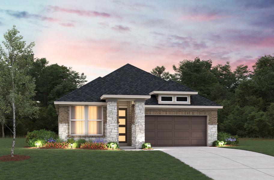 Representative exterior photo of a completed home built from the Maxwell by Beazer Homes in Copia Pines, Montgomery, TX (Image 2).