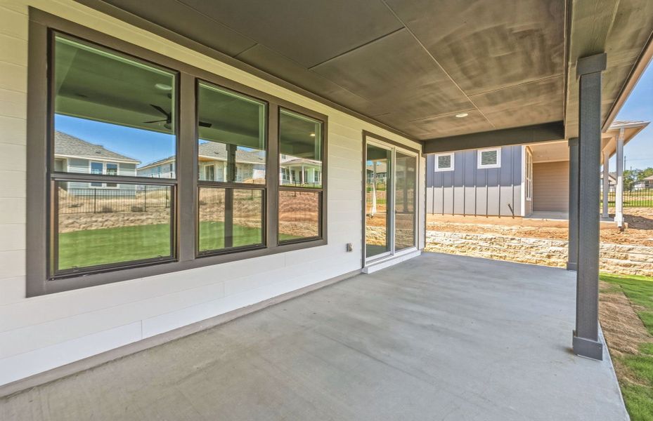 Exterior details and patio area of a home in Sun City Texas, Georgetown (Image 24).